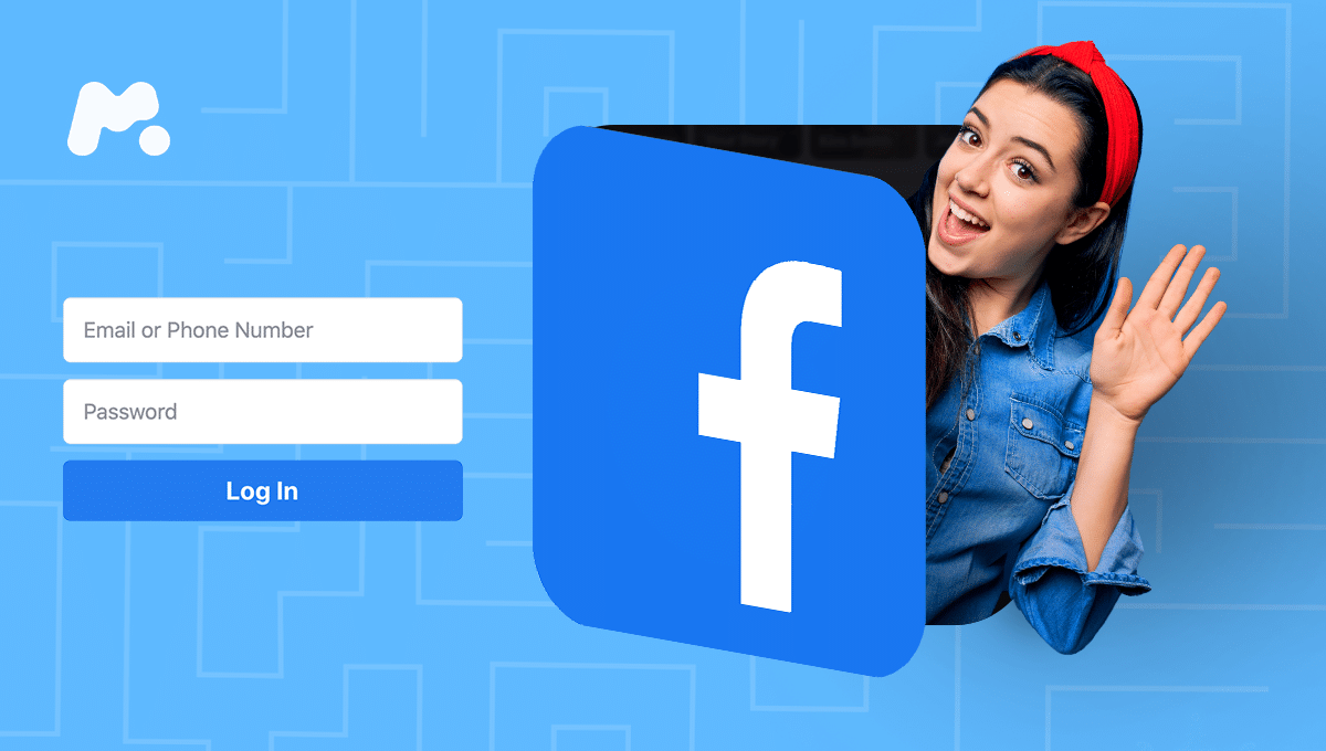 Facebook login page